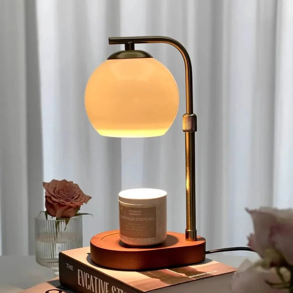 Elara Haus Candle Warmer Lamp - Metal And Glass Modern Design Elegant Lighting 2