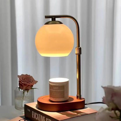 Elara Haus Candle Warmer Lamp - Metal And Glass Modern Design Elegant Lighting 2