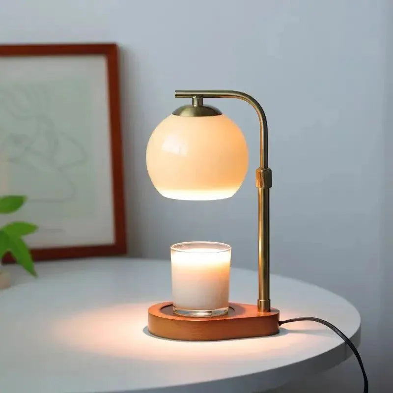 Elara Haus Candle Warmer Lamp - Metal And Glass Modern Design Elegant Lighting 3