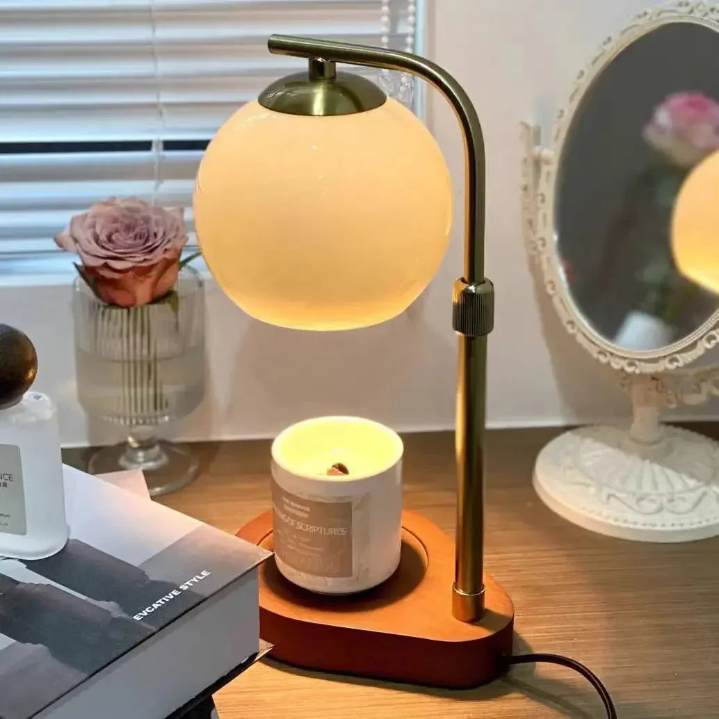 Elara Haus Candle Warmer Lamp - Metal And Glass Modern Design Elegant Lighting 5