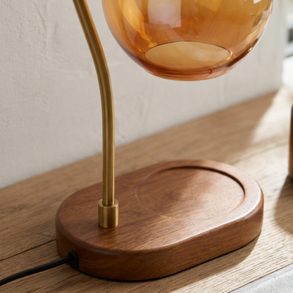 Elara Haus Candle Warmer Lamp with Glass Shade