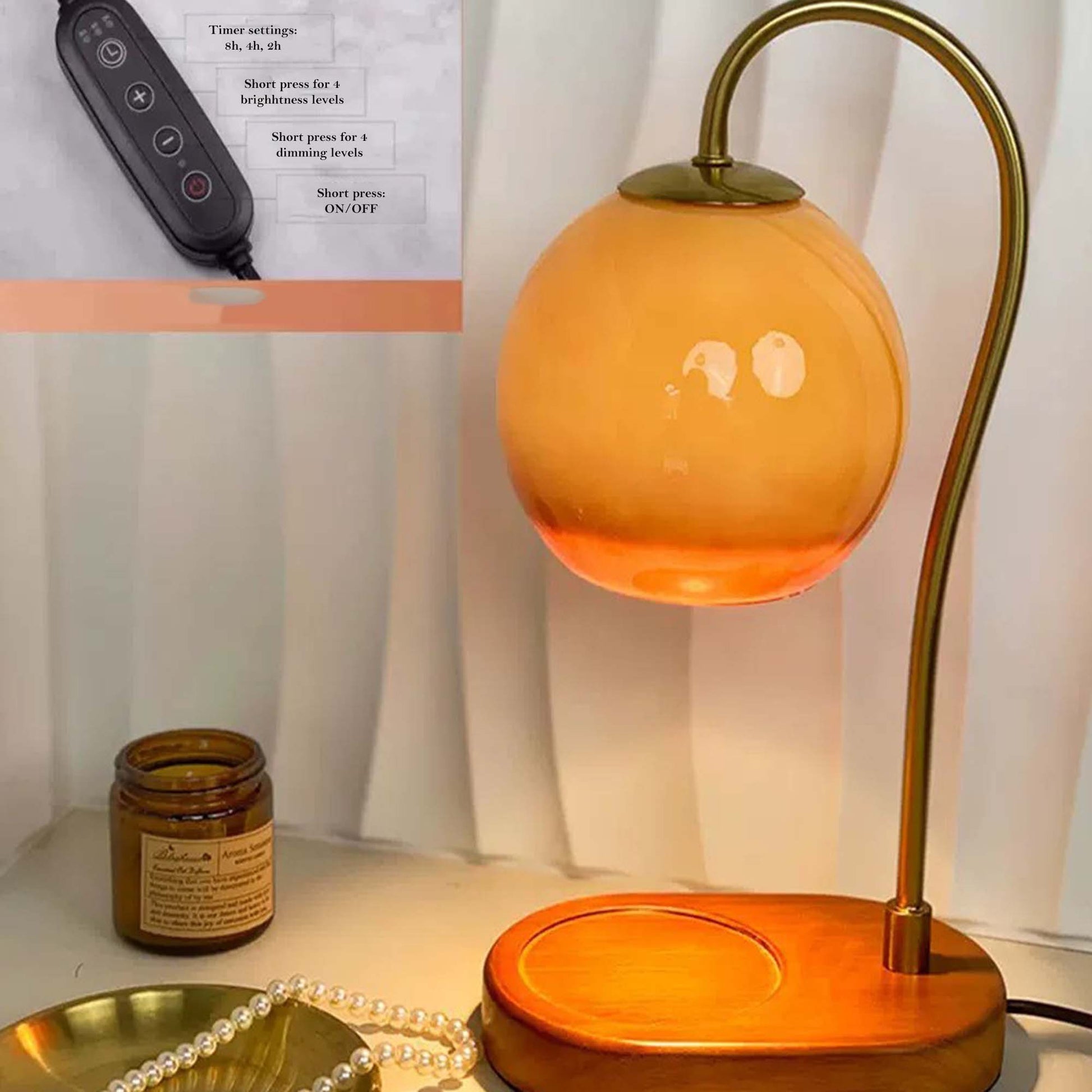 Table Lamp Candle Warmer Adjustable Flameless Wax Melting Lamp 2