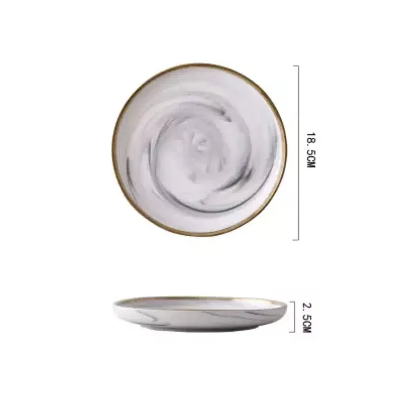 Marble Pattern Porcelain Plate Set 7