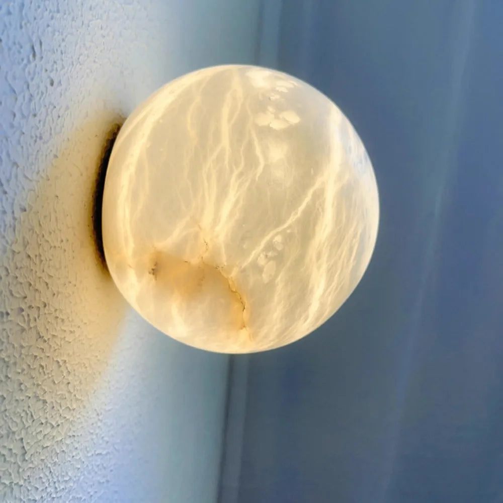 LED marble ball wall sconce – a modern decorative lamp 1