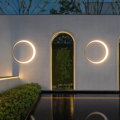 Modern round LED wall lamp – decorative wall lighting inspired by the moon 1