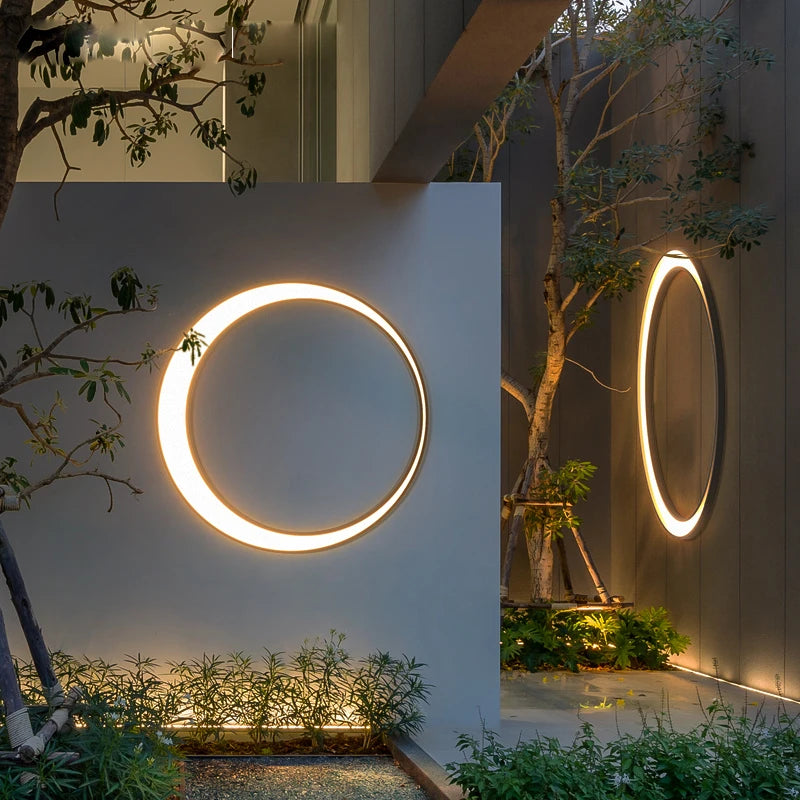 Modern round LED wall lamp – decorative wall lighting inspired by the moon 2