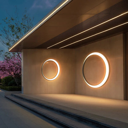 Modern round LED wall lamp – decorative wall lighting inspired by the moon 4