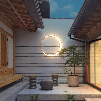 Modern round LED wall lamp – decorative wall lighting inspired by the moon 5