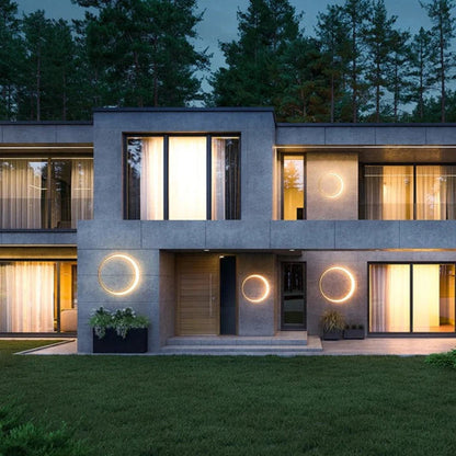 Modern round LED wall lamp – decorative wall lighting inspired by the moon 6