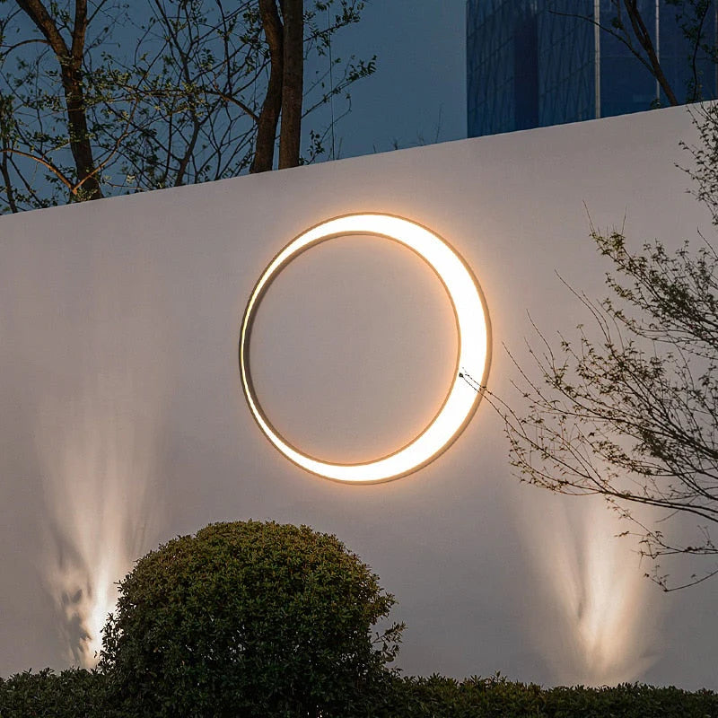 Modern round LED wall lamp – decorative wall lighting inspired by the moon 7