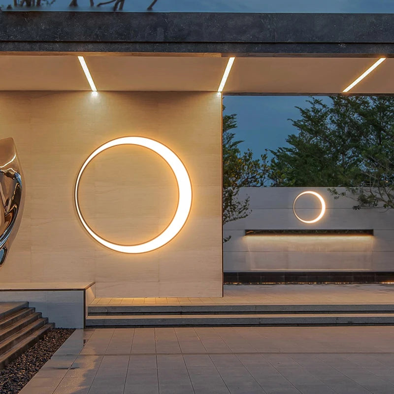 Modern round LED wall lamp – decorative wall lighting inspired by the moon 0