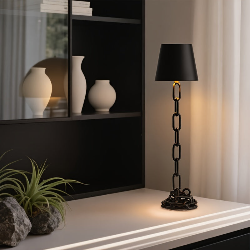 Modern Chain-Link Table Lamp | Rechargeable Touch LED Light 1