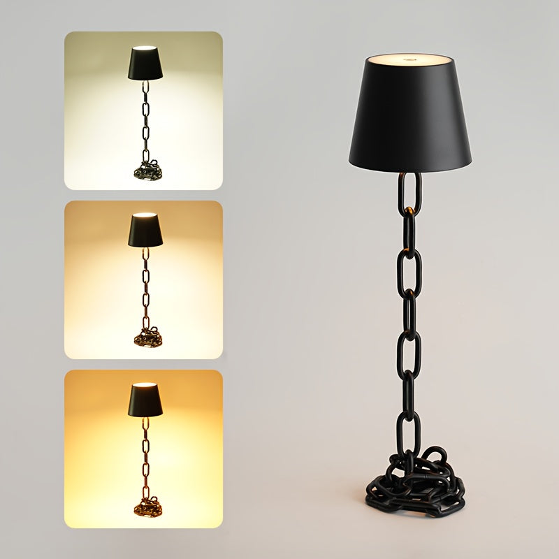 Modern Chain-Link Table Lamp | Rechargeable Touch LED Light 4