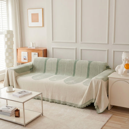 Elara Haus Chenille Throw - Pistachio Green