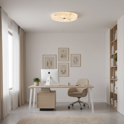 Round Mosaic Alabaster Ceiling Lamp 8