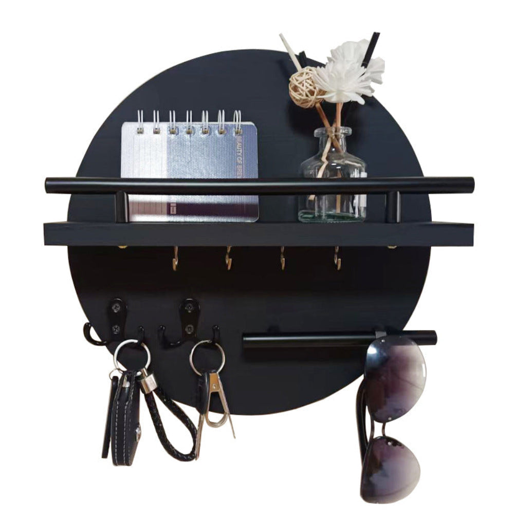 Round Wooden Key Holder | Stylish & Eco-Friendly Wall Organiser 0