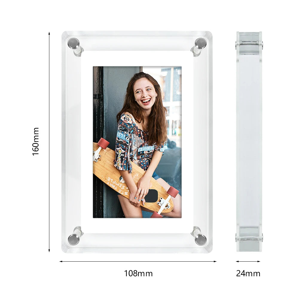 ClearFrame | Acrylic Digital Photo Frame | Portable IPS Display with Built-in Battery 1
