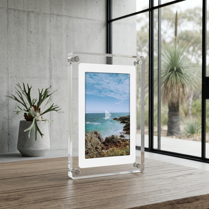 Elara Haus Clear Acrylic Digital Motion Photo Frame