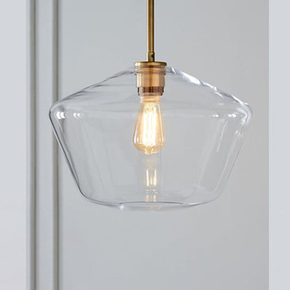 June Pendant Light Glass, Clear/Amber Diamond shape 7