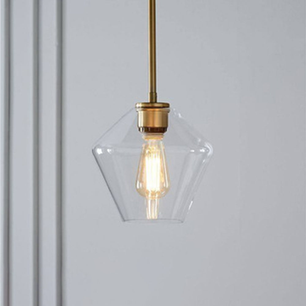 June Pendant Light Glass, Clear/Amber Diamond shape 0