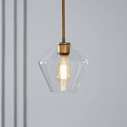 June Pendant Light Glass, Clear/Amber Diamond shape 0