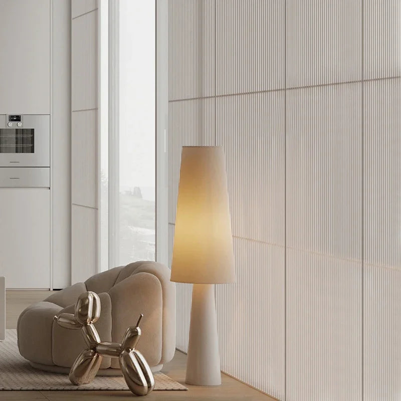 Sivora – Wabi Sabi Floor Lamp with Fabric Shade 2