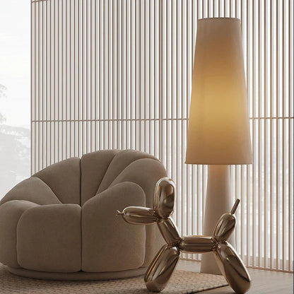Sivora – Wabi Sabi Floor Lamp with Fabric Shade 4
