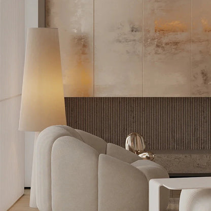 Sivora – Wabi Sabi Floor Lamp with Fabric Shade 5