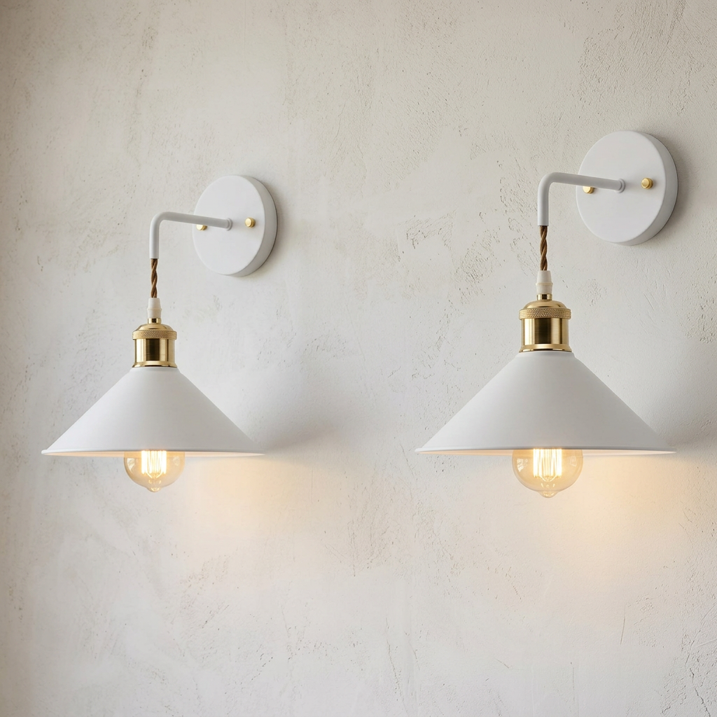 Elara Haus Conical Metal Shade Wall Sconce