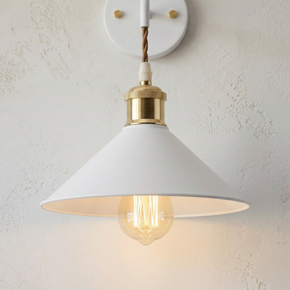Elara Haus Conical Metal Shade Wall Sconce