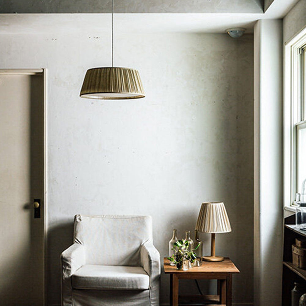 Ritta Wabi Sabi Pleated Metal Pendant Lamps Living Room 8
