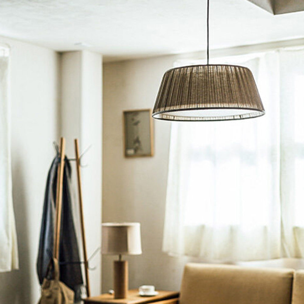 Ritta Wabi Sabi Pleated Metal Pendant Lamps Living Room 3