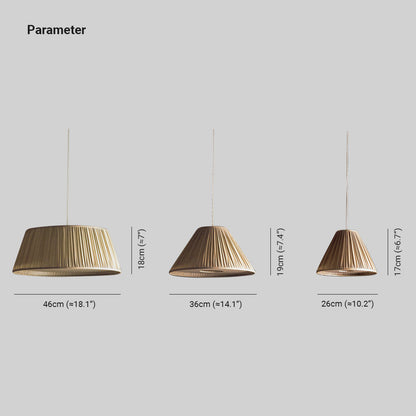 Ritta Wabi Sabi Pleated Metal Pendant Lamps Living Room 4