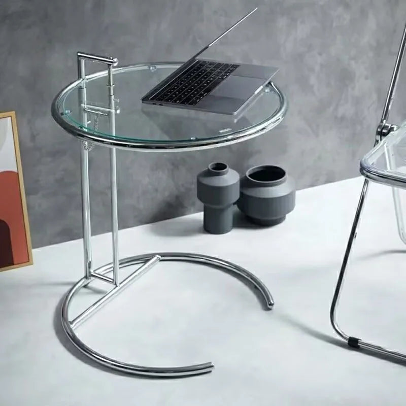Solvane - Glass Coffee Table with Stainless Steel Base 8