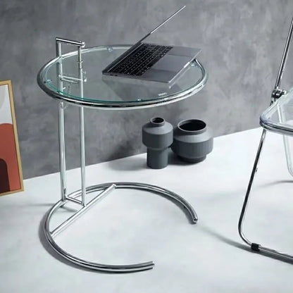 Solvane - Glass Coffee Table with Stainless Steel Base 8