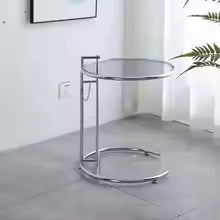 Solvane - Glass Coffee Table with Stainless Steel Base 7