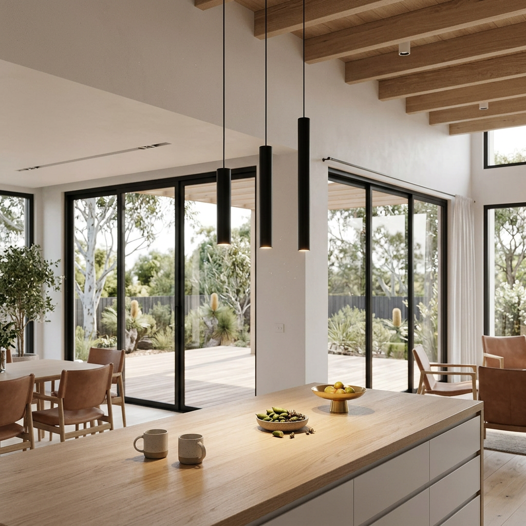 Elara Haus Contemporary Aluminium Tubular Pendant Light