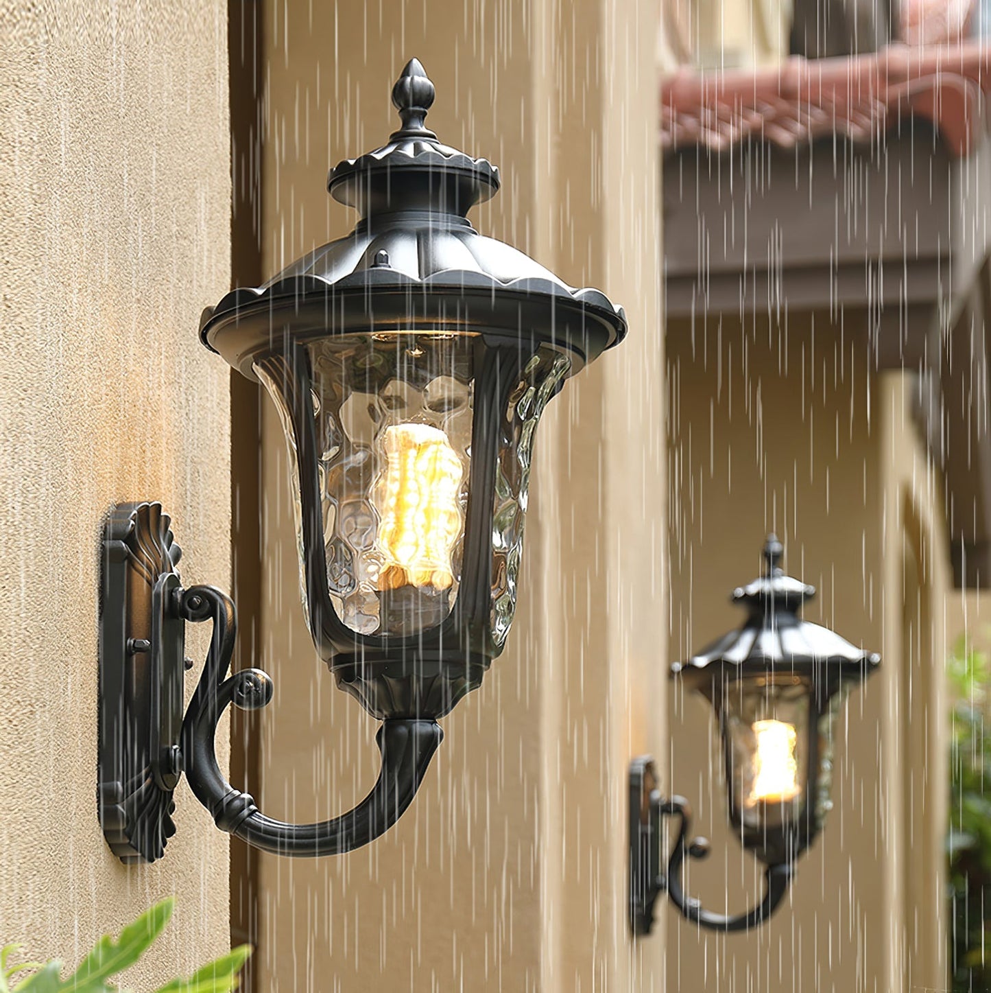 Verenia - Waterproof Retro Outdoor Wall Lamp Frosted Glass 5