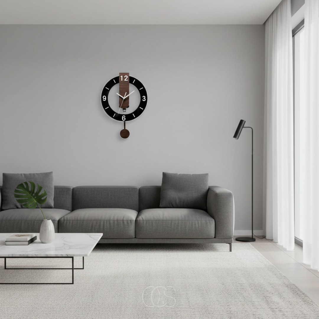 OCS - Large retro silent wall clock 0