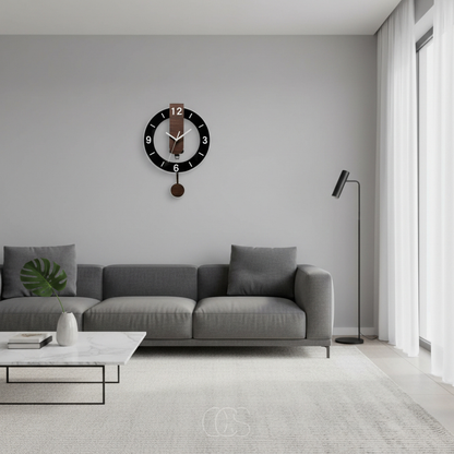 OCS - Large retro silent wall clock 0