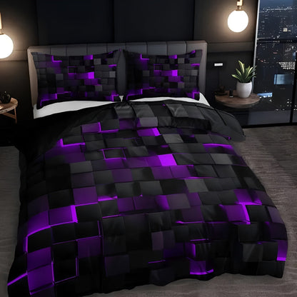 Elara Haus Contemporary Geomatrix Bedding - 3 Piece Doona Set