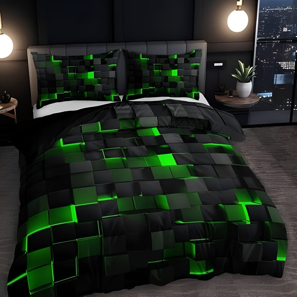 Elara Haus Contemporary Geomatrix Bedding - 3 Piece Doona Set