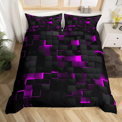 Elara Haus Contemporary Geomatrix Bedding - 3 Piece Doona Set
