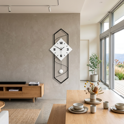 Elara Haus Contemporary Geometric Wall Timepiece