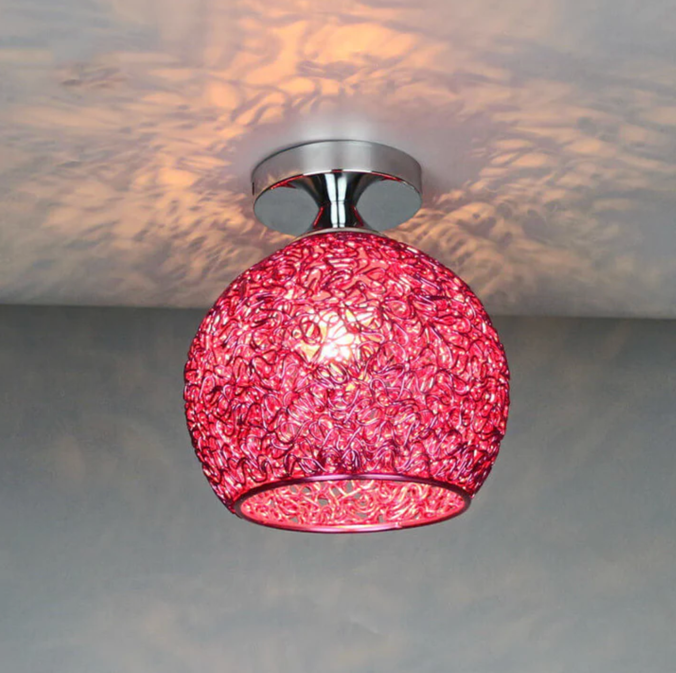 Decorative ball ceiling lamp - ceiling lamp with openwork metal lampshade 8