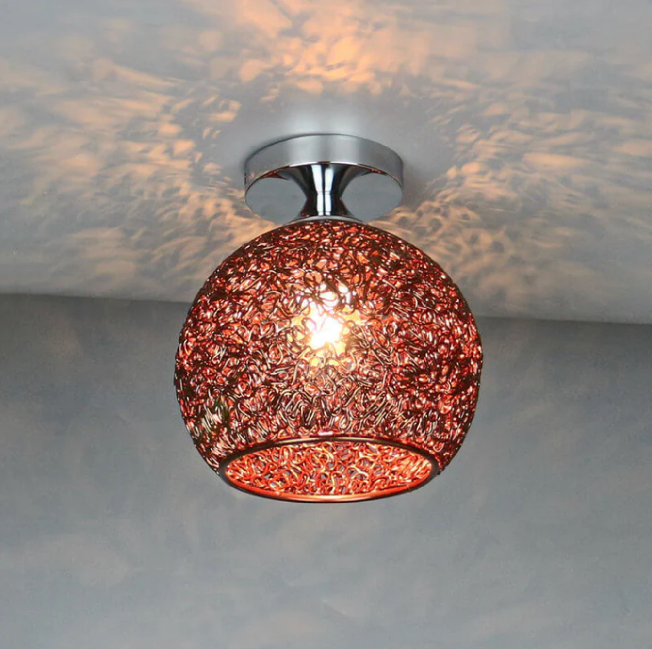 Decorative ball ceiling lamp - ceiling lamp with openwork metal lampshade 4
