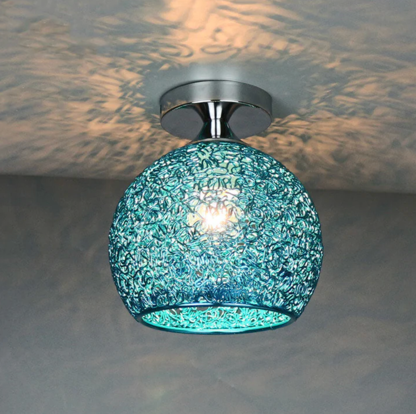 Decorative ball ceiling lamp - ceiling lamp with openwork metal lampshade 6