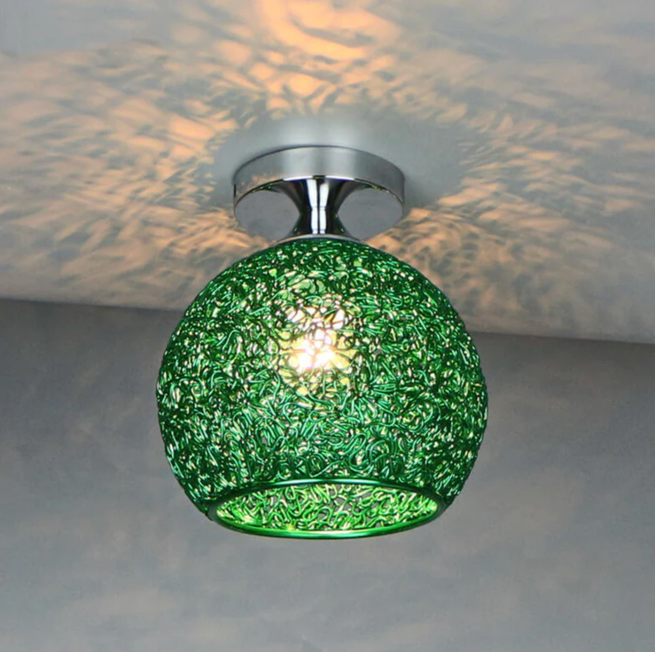 Decorative ball ceiling lamp - ceiling lamp with openwork metal lampshade 7