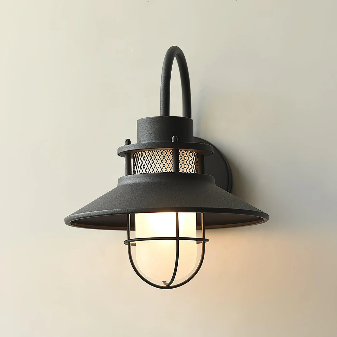 Industrial Outdoor Wall Lamp – Loft Style with a Protective Shade 8