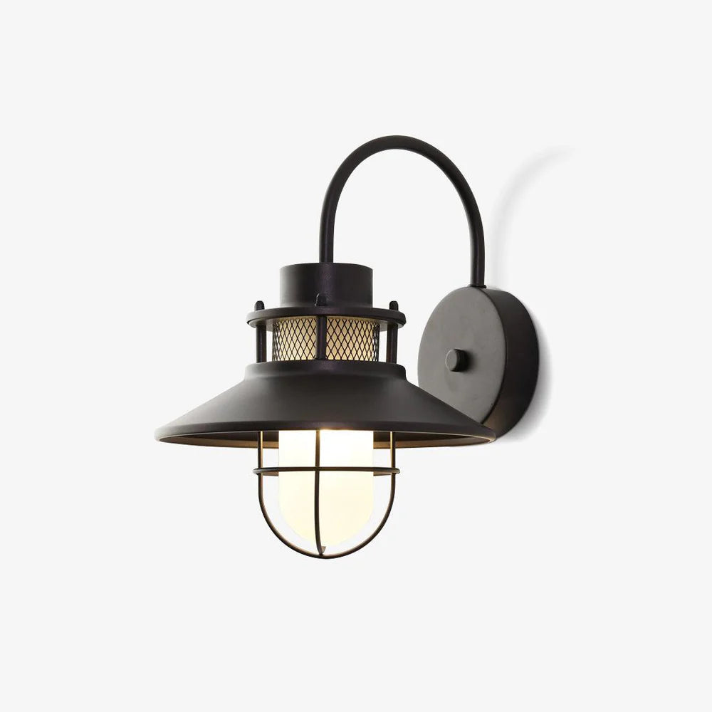 Industrial Outdoor Wall Lamp – Loft Style with a Protective Shade 0